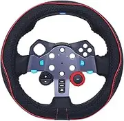 DuoDuoBling D Steering Wheel Cover Racing Game Accessories 10.6 inch 27cm for PC,Xbox OneSeries X/S,g920 x920 G29 g923 g27 g25,PS4,PS3, PS5,Nintendo Switch (Black Red)