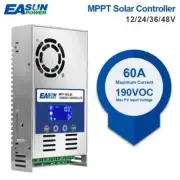 EASUN POWER 60A MPPT Solar Charge and Discharge Controller 12V 24V 36V 48VAuto f