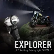 mini LED light spot beam silver housing 22- 25mm diameter bar fits Honda Hyosung