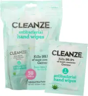 Antibacterial Hand Sanitizing Individual Hand Wipe Packets, 50 Unscente