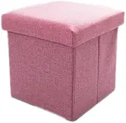 Storage Stool Footstool Pouffe Stool Storage Trunk Practical Toy Box Chair Footrest Footstool (Color : Pink)