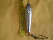 5 PCS. INLINE TROLLING SINKER 12 OZ.W/#1/0 COASTLOCK CRANE SWIVEL/#3 WIRE EYE