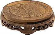 Bonsai Pedestal,Vase Base,Vase Bonsai Base,Vase Base,Wood Style Round Veneer Vase Base For Vase Lamp Teapot, Home Decoration Display Stand Buddha Statue Teapot Base (Size : Small) ( Size : S )