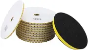 uxcell 4-inch Marble Wet Polishing Sanding Grinding Pads Grit 100 10pcs W Rubber Backer Pad