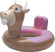 NPW Drinking Buddies Rodeo Bull Pool Float Ring Inflatable Pool Float Toy Western Cowgirl Summer Adult Pool Float