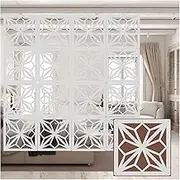 Hanging Room Divider, 5mm Thick Wood Plastic Decorative Wall Screen Panel,Openwork Bedroom Study Square Decor Screen