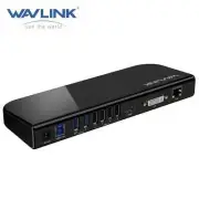 Wavlink USB 3.0 Universal Laptop Docking Station 13-in-1 USB-C Hub Dual Monitor
