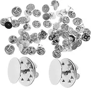 [TEHAUX] Diy Butterfly Hat Cap 50pcs Tie Tacks Blank Pins Clutch Pin Backs Replacement for Badges