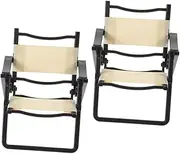 Pack Miniature Beach Chair for Dollhouse Decor Mini Folding Chair Decorative Props