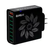 BK319 120W 8-Port USB Charger QC4.0/3.0/2.0 FCP SCP Fast Charging Wall Charger Adapter EU Plug US Plug for iPhone 16 15