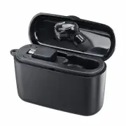 M8 Mini Single Bluetooth In-ear Earphone Wireless Headphone with Charging Case Electroplated Button Version BLACK COLOR