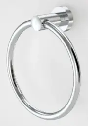 Caroma COSMO TOWEL RING Rounded Edge, Metal Construction, Contemporary, Chrome