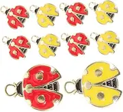 [ROMISBABA] Ladybug Charms Pendant Jewelry Charms for Making Diy Jewelry Bracelets Necklaces Set