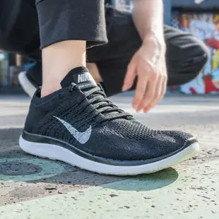 新店促銷 耐吉 Nike Free 4.0 Flyknit 黑白 編織 男鞋 慢跑鞋 經典復刻 631053-001