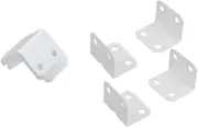 Metal L Shape Door Window Shelf Corner Brace Right Angle Bracket White 10pcs