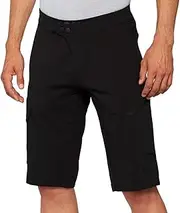 [100%] MTB WEAR Unisex Ridecamp Shorts W/Liner Black-34 Pants, Black, 34, Black