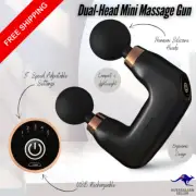 Dual-Head Mini Massage Gun Portable Muscle Relaxation Device 5-Speed Adjustment