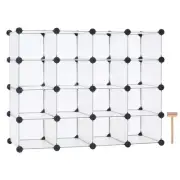 C&AHOME Plastic Shoe Rack,16-Cube Modular Shoes Storage Stand, Multifunction ...