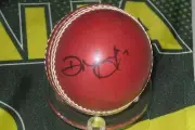 Damien Martyn (Australia) signed Red Cricket ball + FREE Adam Gilchrist