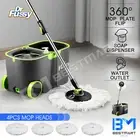 DR FUSSY 360 Rotating Spin Mop Floor Clean Bucket System Set Microfiber Mop Head
