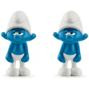 2x Schleich Kids/Childrens Toy Play Action Replica Figurine Grouchy Smurf 3y+