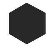 2" Hexagon Black Acrylic Value Pack of 25 Discs for Arts and Crafts Plastic DIY