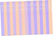 Kalimba 17 Key Note Sticker for Beginner Learner Musical Gifts Stripe