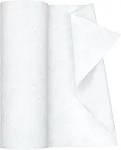 PLANTIONAL Iron-On Fusible Fleece Interfacing: 16.5 Inches x 10 Yards Medium Weight Single-Sided Loft Iron On Fusible Fleece White for Sewing Crafting and Home Decor
