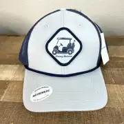 NEW Tommy Bahama Golf Mesh Trucker Hat Snapback Adjusts Gray Blue Mid Crown