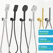 Hand Held Shower Set Rain Shower Head Holder Gold Gun Metal Chrome Black Nickel