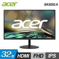 在飛比找PChome24h購物優惠-【Acer 宏碁】SA322Q A 32型 IPS 無邊框美