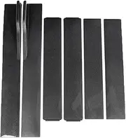 1Pair 2M Universal Side Skirts Extension Rocker Panels Lip Splitters Compatible for Civic ABS Car Exterior Accessories Car Styling(B-Model Carbon Fiber)