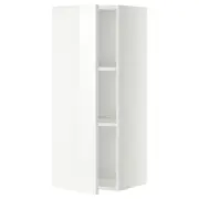METOD wall cabinet with shelves, white/Ringhult white, 40x37x100 cm