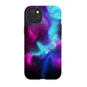 For iPhone 15 Plus Tough Case Compatible with MagSafe Abstract Galaxy