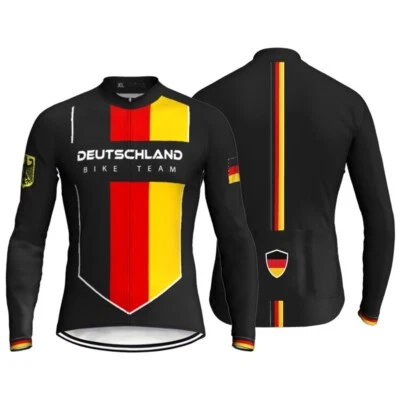 German Cycling Jersey Deutsch Biking Jacket MTB Shirt Maillot Trikot Bicycle Top