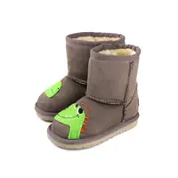 在飛比找樂天市場購物網優惠-CONNIFE 童鞋 雪靴 短靴 可可色 小恐龍 Q068-