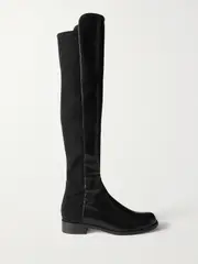 [Stuart Weitzman] Stuart Weitzman - 5050 Lift Leather And Stretch Over-the-knee Boots - Black - US10 US 10 Black