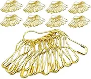 DOITOOL 1000pcs Gold Safety Pins Gourd Shaped Stitch Markers for Knitting and Sewing Durable Material Design for DIY Crafts and Clothing Tags