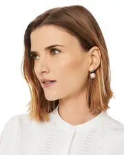 Hobbs London Robyn Glass Pearl Drop Earrings