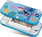 Xcitifun Protective Case Designed for Nintendo Switch Lite Soft TPU Cases for Girls Boys Kids Cute Kawaii Character Cartoon Protect Shell Compatible with Nintendo Switch Lite Cover - Blue Brush