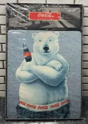 1996 Coca-Cola Polar Bear with Coke Bottle Computer Mouse Pad ••NIP