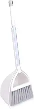 Mini Broom & Dustpan, Home & Kitchen Sweeping for Kids(White+Grey)