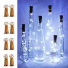 Wine Bottle Lights with Cork Switch 15 LED 8 Pack Battery Operated Mini Fair