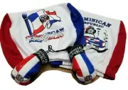 Dominican Republic Boxing Glove Banner Flag Window Mirror W/ Car Headrest Cover