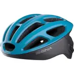SENA R1 藍牙耳機單車安全帽  M(55-59CM) 自行車安全帽 900公尺對講 冰藍色 電橘色 二手貨