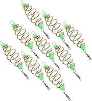 BRIGHTFUFU Night Fishing Carp Feeder Baiting Tool 10pcs Bait Holder Springs Saltwater Fishing Bait Lure Spring Buckle