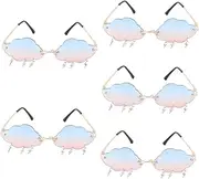 [ifundom] Pairs Elegant Women Sunglasses Fashionable Party Cloud Glasses Unique Shape for Birthday Events