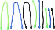 Lockmaner 9Pcs/Set Silicone Cable Tie, Reusable Twist Tie, Cable Tie Straps, 4-Inch,6-Inch,12-Inch