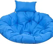 Thickened radar chair cushion swing cushion garden hanging basket rattan chair single thickened hanging chair cushion can be used for indoor outdoor living room restaurant(Color:Blue,Size:Diameter115)