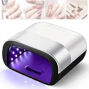 UV LED Nail Lamp, Nail Polish Dryer, Dryer Gel Nail Polish Curing Light, Professional Nail Dryer for Gel Polish Curing Light Machine, with Automatic Sensor and LCD Display for Home and Nail Salon